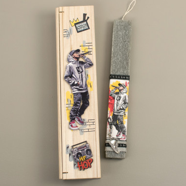 Λαμπάδα πλακέ σε ξύλινη...