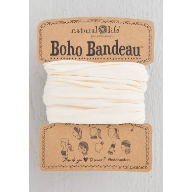 Boho Bandeau Solid Cream...