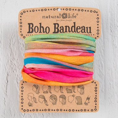 Boho Bandeau Coral Turq...