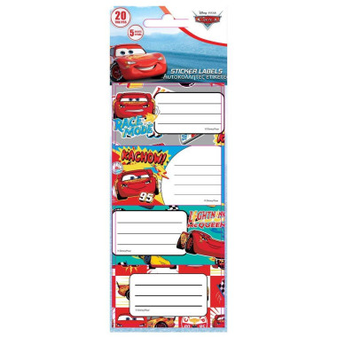 Ετικέτες Disney Cars 20 Τμχ