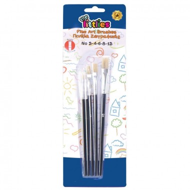 Πινέλα 5τεμ πλακέ 2 4 6 8...