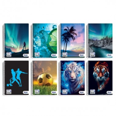 Τετράδιο σπιράλ  17x25 3ΘΕΜ...