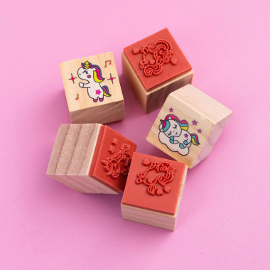 Wooden Stamper Sets Unicorns