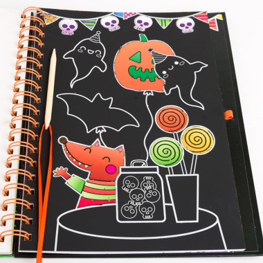 Scratch Art Fun Makes Spooky