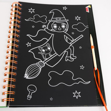 Scratch Art Fun Makes Spooky