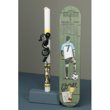 Λαμπάδα ριγέ μπρελόκ...