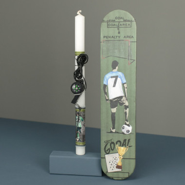 Λαμπάδα ριγέ μπρελόκ...