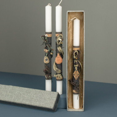 Λαμπάδα στρόγγυλη ριγέ...