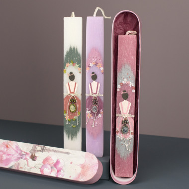 Λαμπάδα πλακέ ζωγραφισμένη...