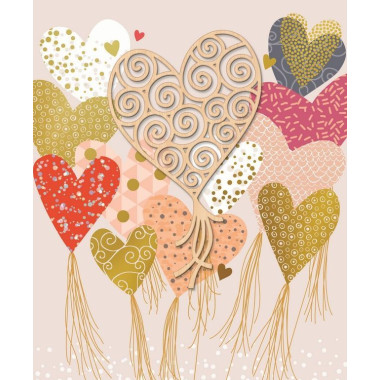Ευχετήρια κάρτα  καρδιές με...
