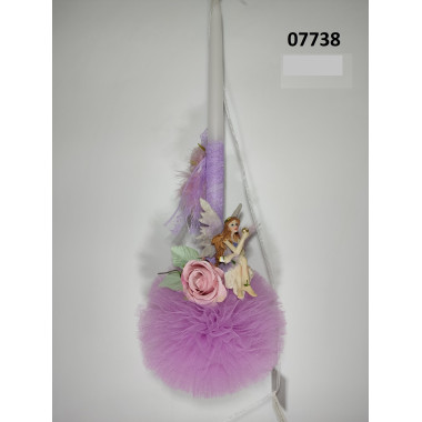 Λαμπάδα πονπον Φ12  καθιστή...